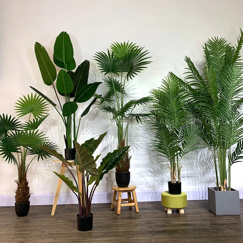 Landscape Decorative 200cm Artificial Palm Tree Plastic Artificial Bonsai Tree for Sale