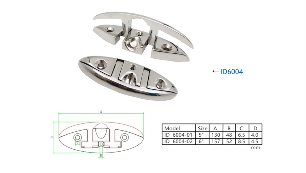 Marine Grade 316 Stainless Steel Boat Deck Rope Cleat