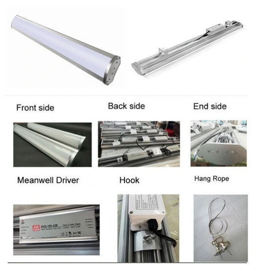 200W SMD IP65 Waterproof Ceiling Mounted Linear Lighting Fixture LED Linear High Bay Light