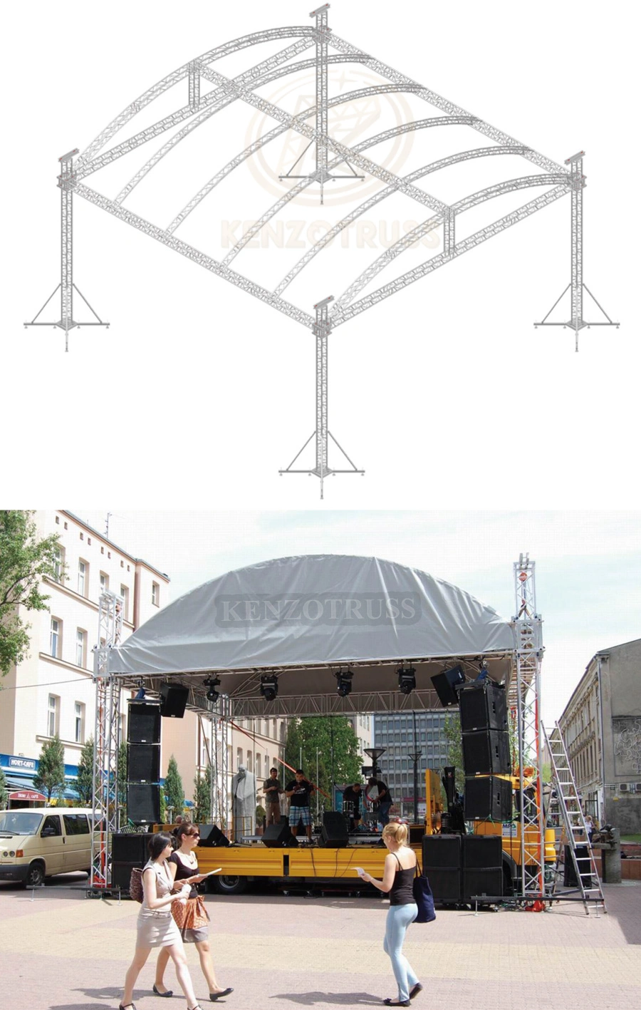 Free Design Lighting Concert Stage Truss Aluminum Box Truss System for Event