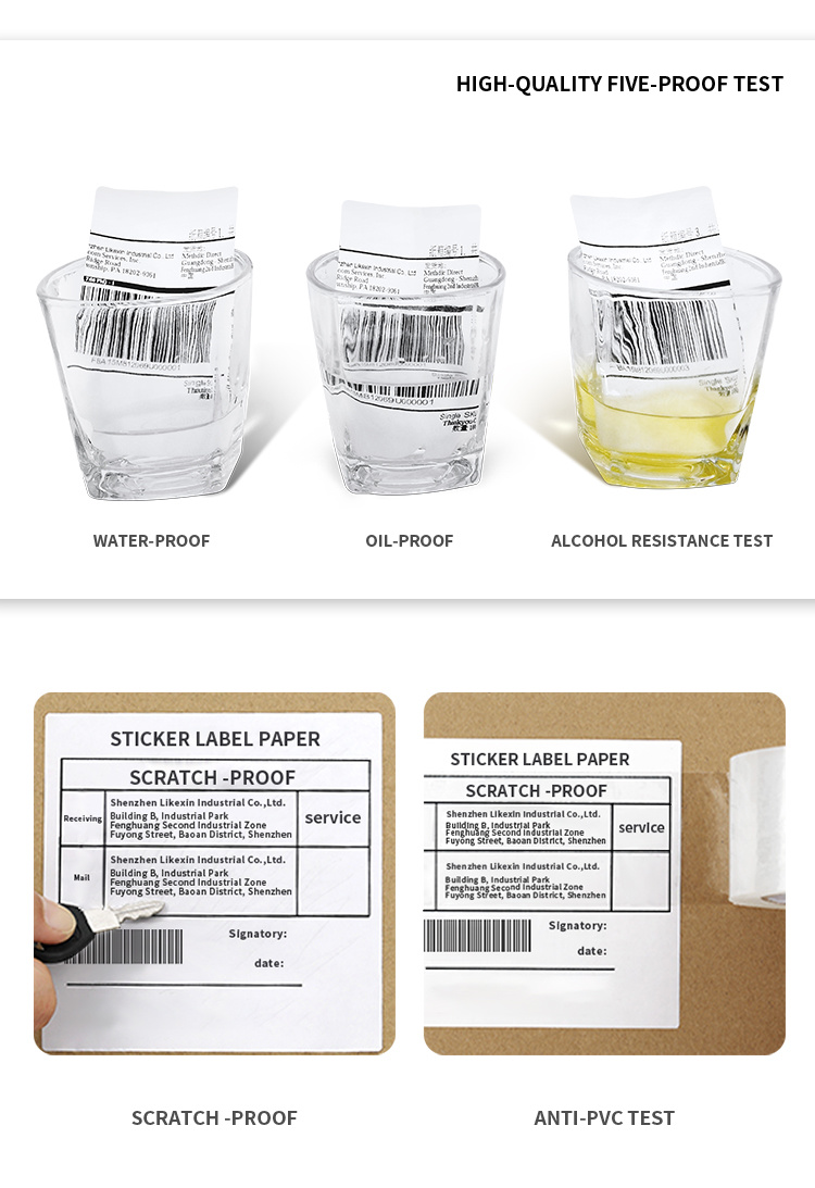 Self Adhesive Thermal Paper Label Coated Paper Label Paper Jumbo Roll