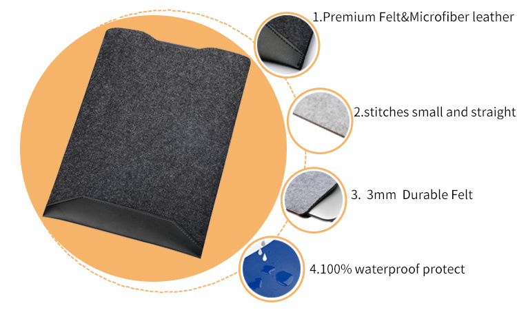 Eco-Friendly Laptop Case for MacBook PRO 15 Retina 15" Laptop Sleeve Bag Felt