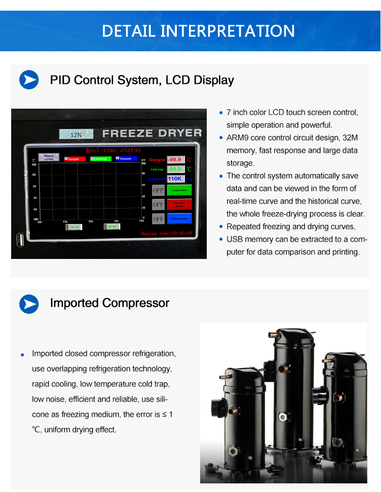 Capacity Freeze Dryer Lyophilizer for Chemistry Industry