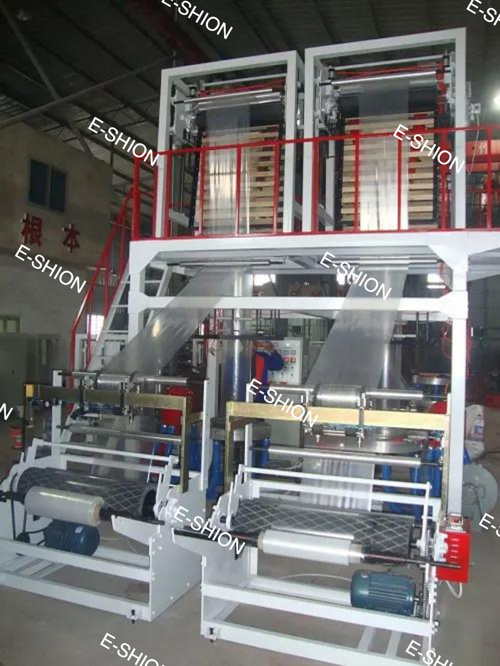 High Output Double Head PE Film Blowing Machine with Double Winder