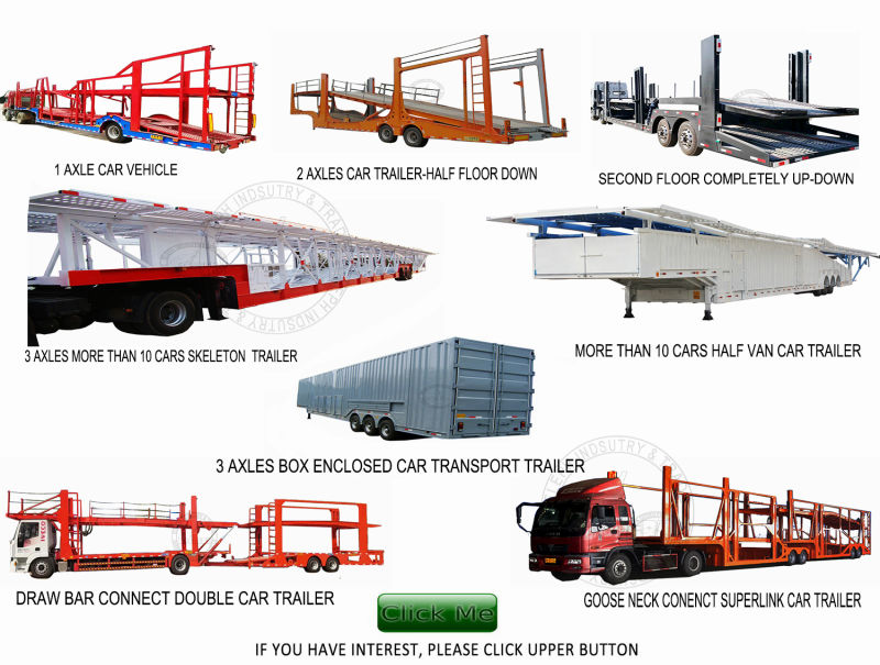 3 Axles 12cars Vehicle Transport Manufacture Double Level Auto Transport Car Carrier Trailer