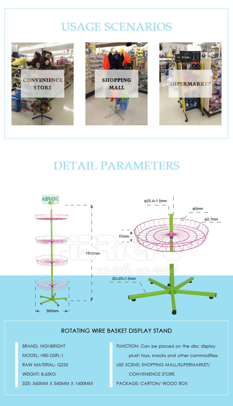 Wire Basket Stand Mesh Display Metal Display