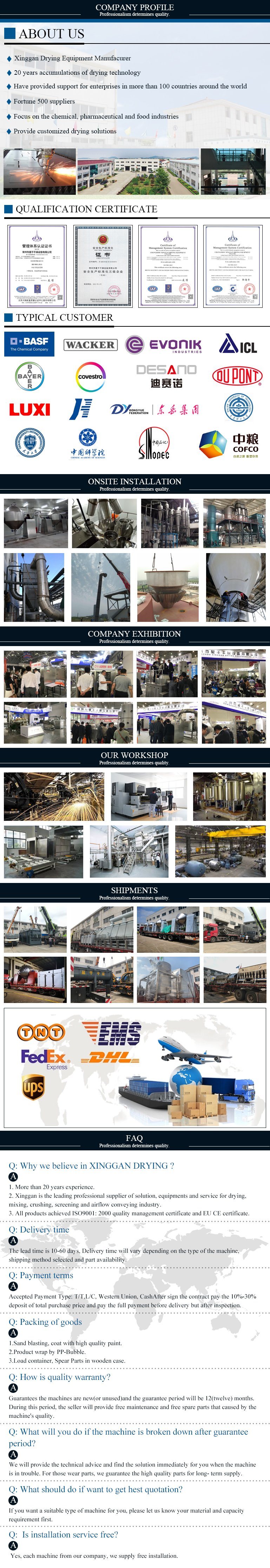 Professional Spray Dryer for Sulfuric Acid Agent