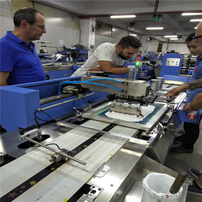 Satin Labels Automatic Screen Printing Machine with Infrared Dryer