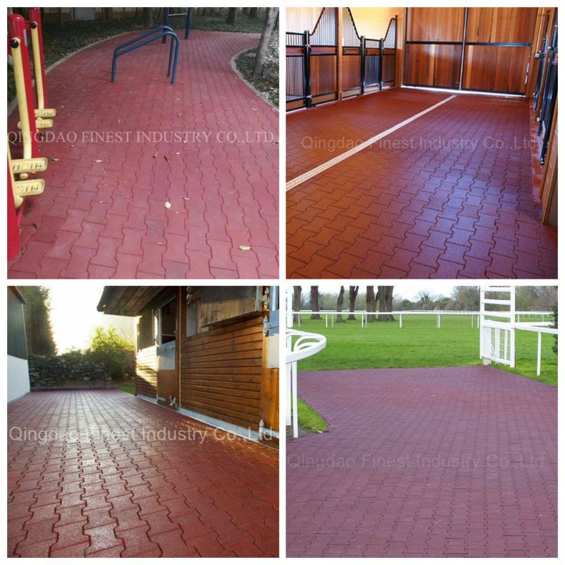Outdoor Horse Floor Rubber Flooring, Dogbone Rubber Paver, Horse Barn Rubber Paver, Rubber Bricks, Rubber Blocks, Rubber Barn Paver