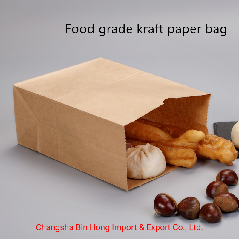 Kraft Craft Paper Bags for Food with Handle for Shirt