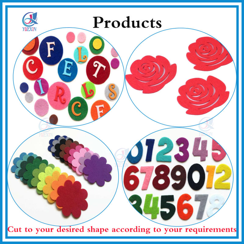 Colored Polyester Felt Craft Sheets Die Cutting Felt