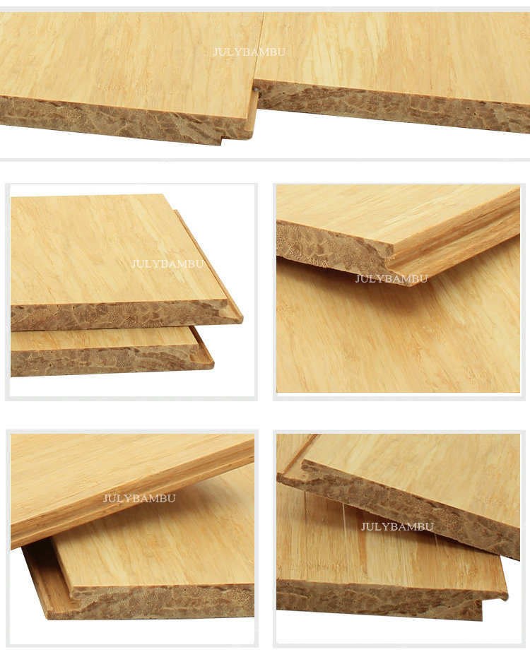 China Factory Natural Strand Woven Bamboo Parquet Click Engineered Bamboo Flooring