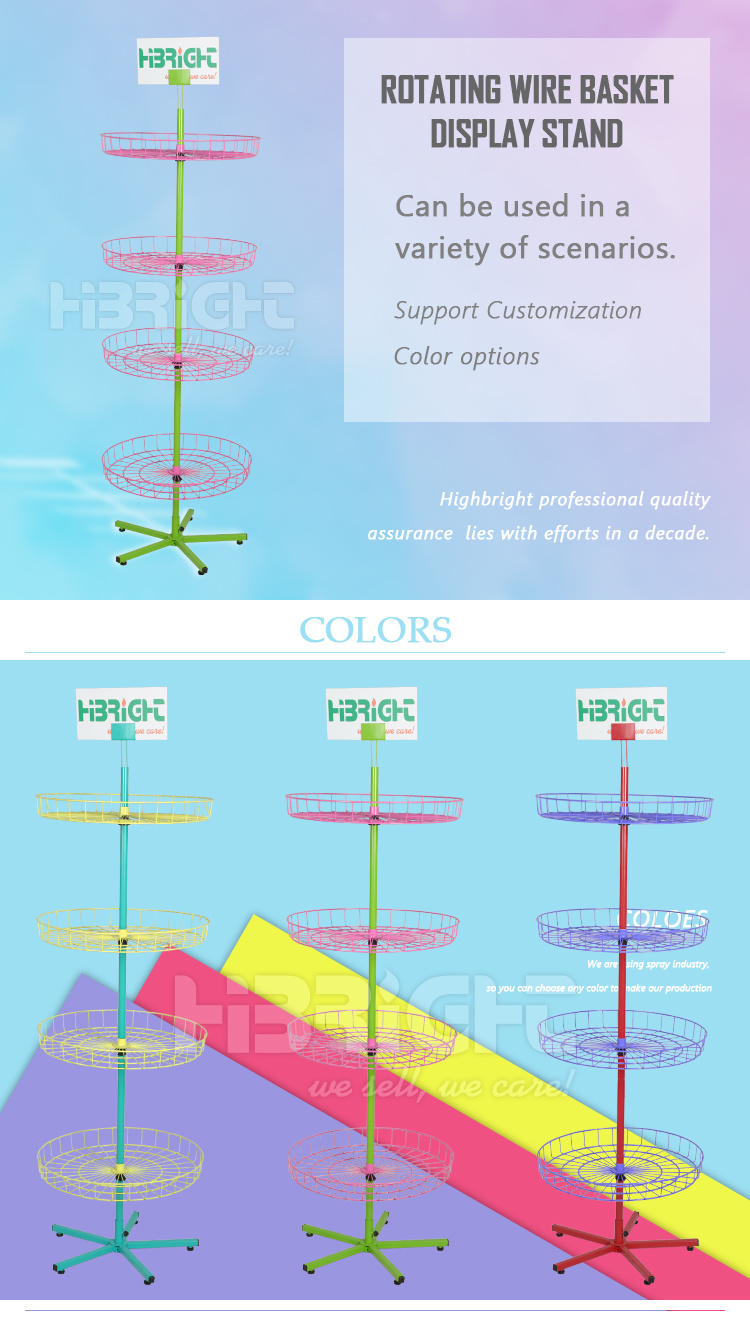 Wire Basket Stand Mesh Display Metal Display