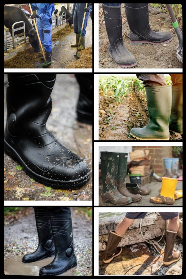 42 Felt-Sole Anti-Slip Lightweight Breathable Outdoor Waterproof PVC Boots