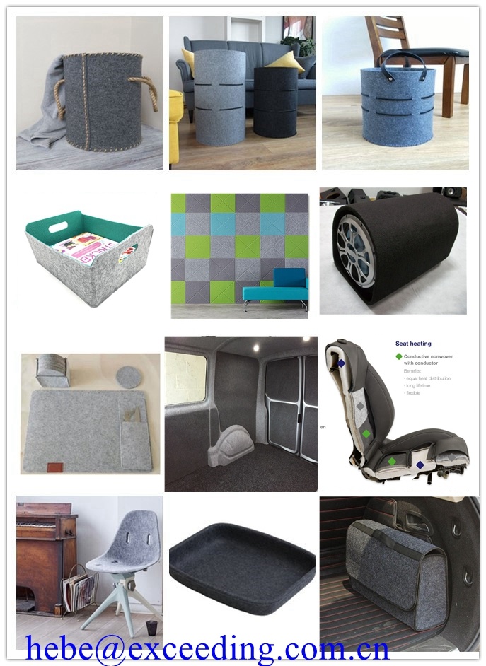 Recyled Polyester Fabric Felt for Storage Bag, Basket, Box, Chair