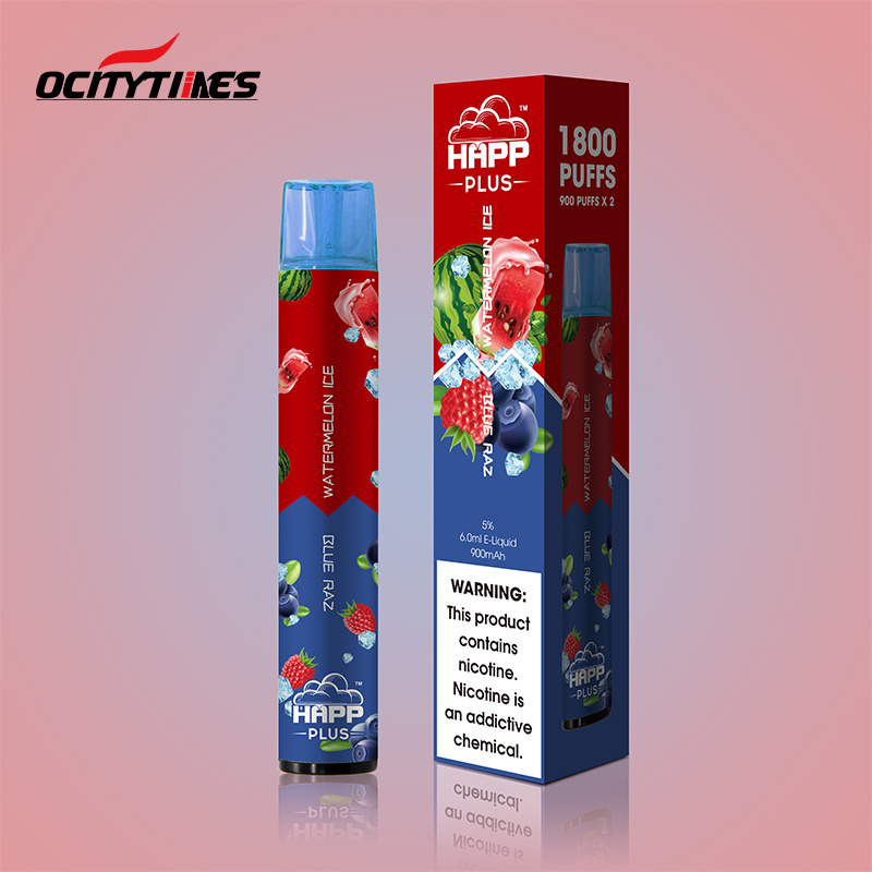 Electronic Cigarette Double Flavors 1800puffs Double 2in 1 Disposable Vape