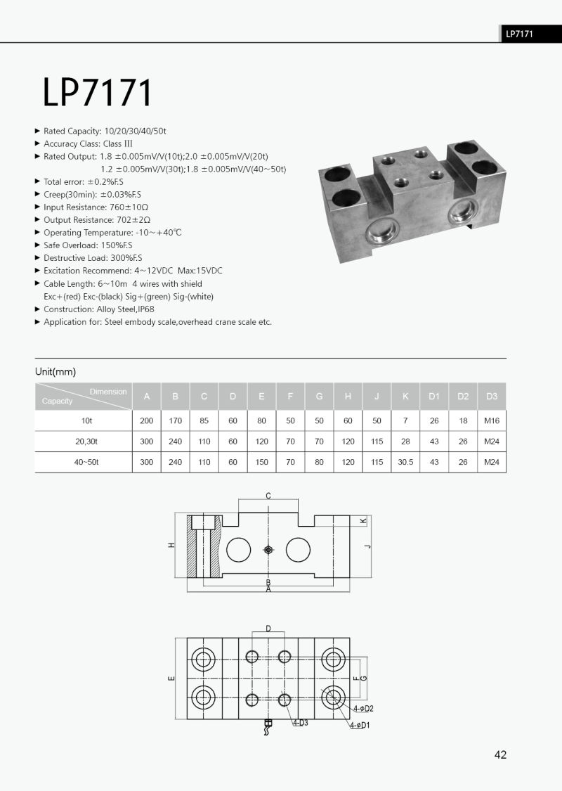 Hanging Scale Steel Embody Weighing Scale Load Cell