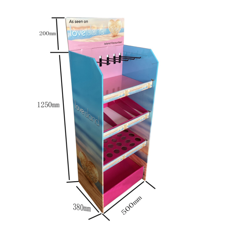 Corrugated Cardboard Beauty Products Kid Toys Display Stand for Retail Stores