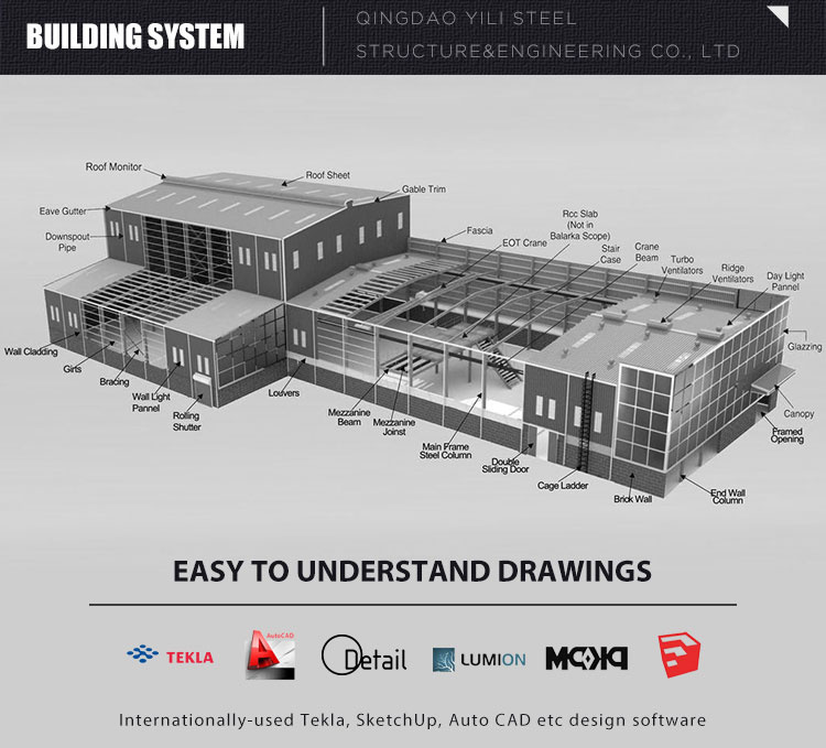 Prefabricated Light Steel Structure Make an Inventory of Warehouses