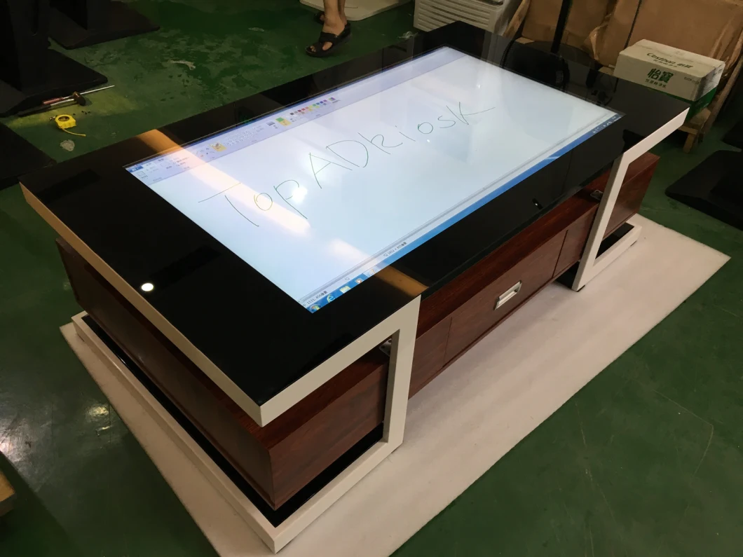 55inch Tea Table Interactive Touch Screen Conference Totem Multi Touch Table Stand