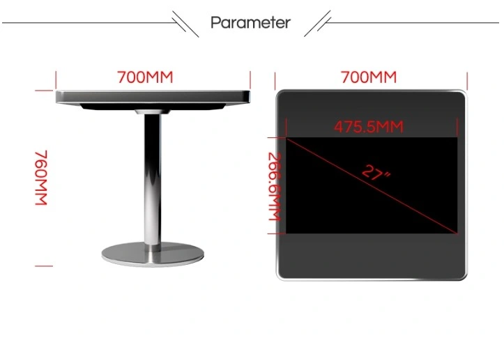 32 Inch Floor Standee Table for Coffee or Restaurant Customize Interactive Touch Screen Table Multitouch Table