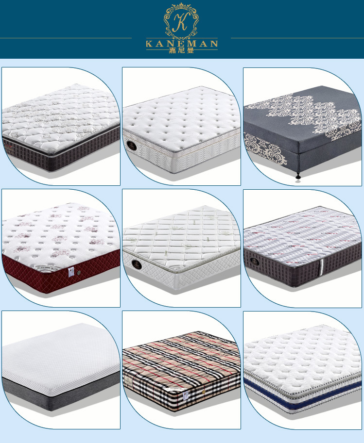 Flat Packing Pillow Top Continuous Spring Mattress in a Pallet