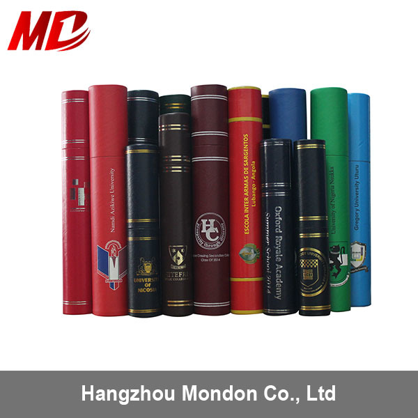 Decorative Foil Stamping Scroll Holders Diploma Tube