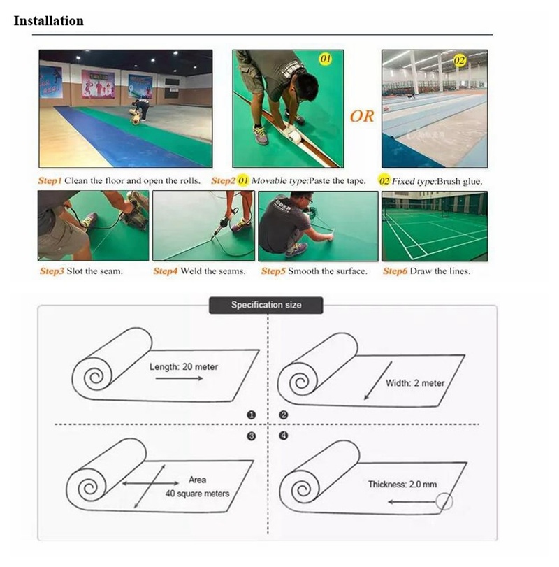 Vinyl Flooring PVC Plastic Carpet Roll for Home
