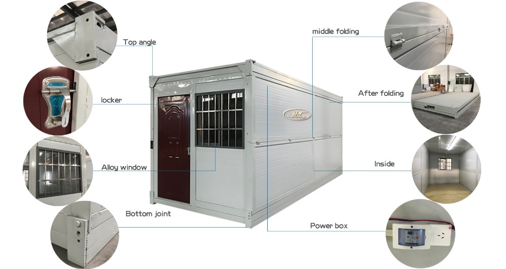 Luxury 20FT Portable Prefabricated Office Foldable Storage Container, Foldable Container, Container House Foldable