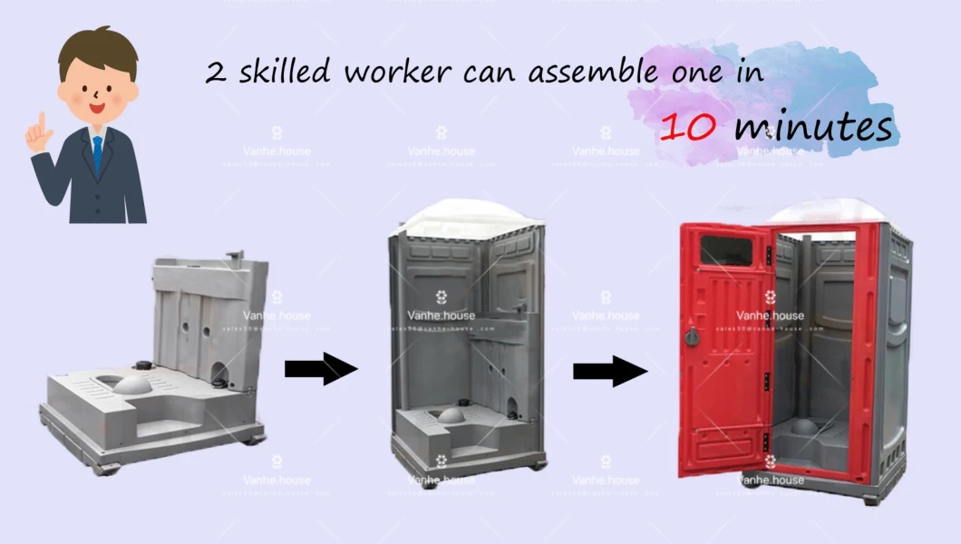 Prefab Temporary Toilet Bathroom Mobile Portable Toilet Supplier