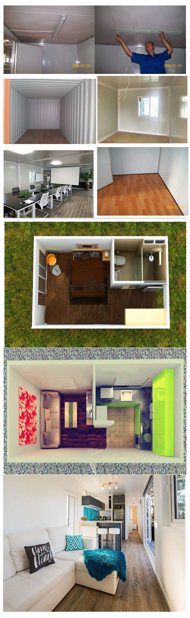 Prefab Container House for Construction Site Labor Camp Dormitory with Toilet