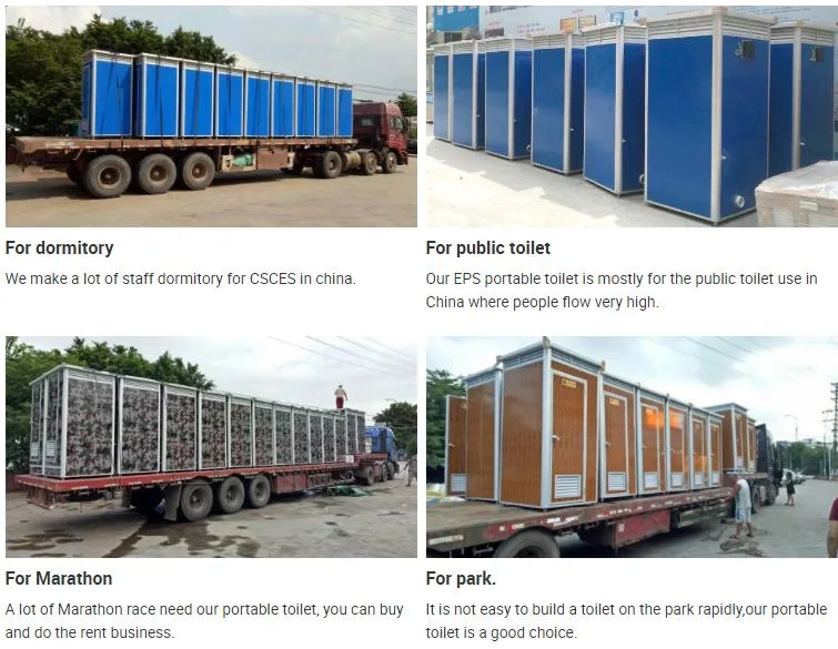 Modular Mobile Flat Pack Container Toilet with Shower for Camping Site