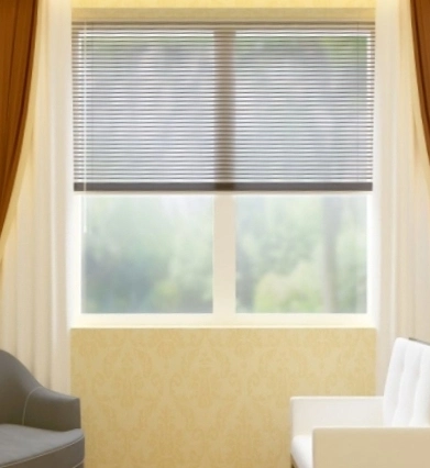 Washroom Decoration Blind 1 Inch Cordless Aluminum Horizontal Blind