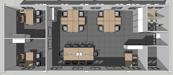 Portable Prefabricated Construction Site for Office House