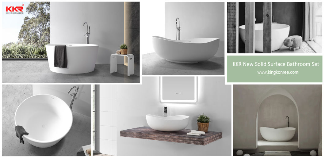 Customize Corian Stone Washroom Bath Tub for Apartment