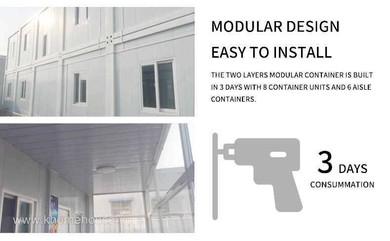 Prefabricated Mining Site Workforce Lodging Contractor Office Portable Modular Construction Containers