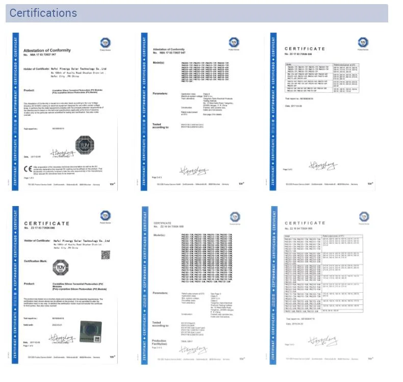 Manufacturers in China Panels 370W 380W PV Polycrystalline Mono 72 Cells Solar Panel for Home System