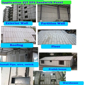 Waterproof Strong Durable Outdoor Sandwich Wall Panels for Prefab Eco Homes