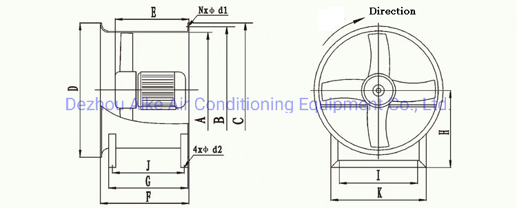 Industrial Explosion-Proof Axial Flow Exhaust Blower Fan for Ventilation