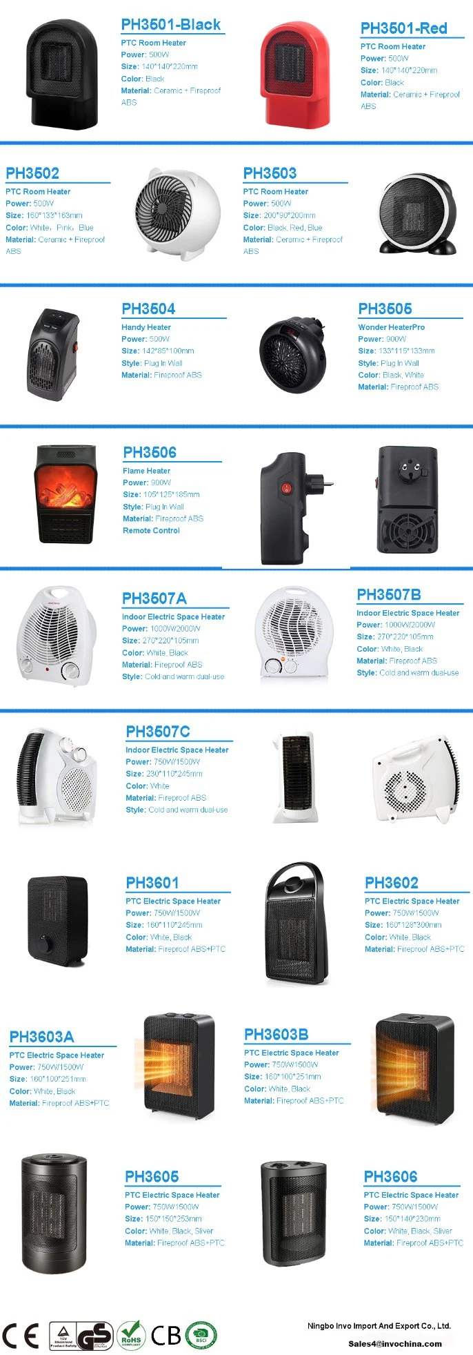 Professional Manufacturer of Heater Portable Room Heater Electric