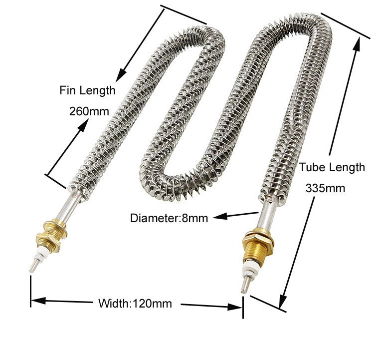 Industrial Customized Tubular Heating Element Air Finned Heater