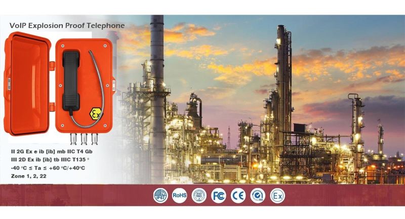 Zone1 Heavy Duty Atex Approved Explosion Proof Telephone for Mine