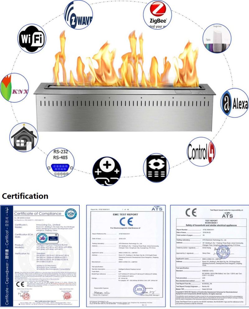 48 Inch Intelligent Electric Bio Fireplace Ethanol Heaters