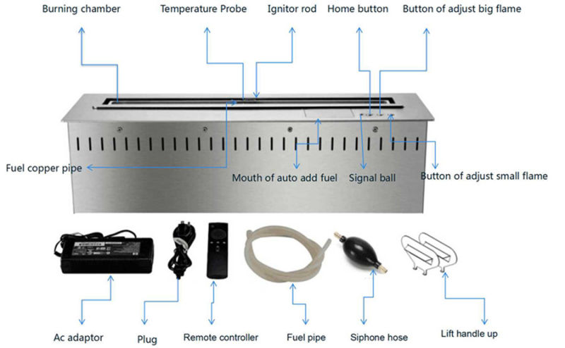 48 Inch Intelligent Electric Bio Fireplace Ethanol Heaters