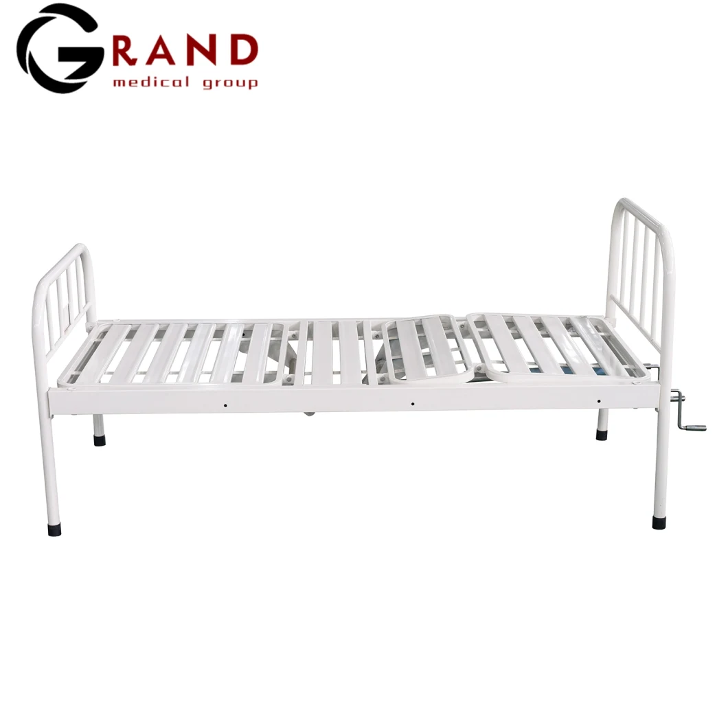 CE ISO FDA Approved Simple Manual Hospital Medical Patient Nursing Bed for Equipment Hospital Furniture