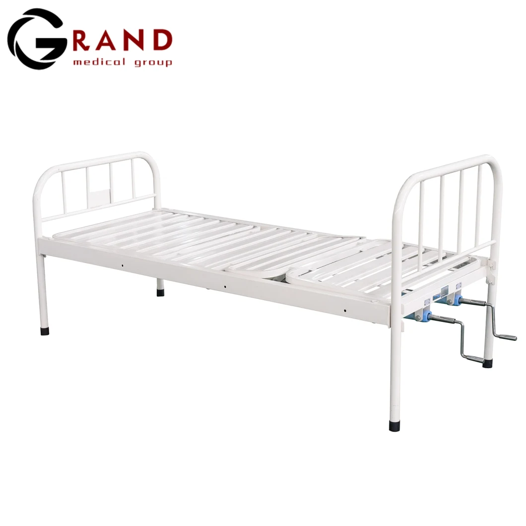 CE ISO FDA Approved Simple Manual Hospital Medical Patient Nursing Bed for Equipment Hospital Furniture