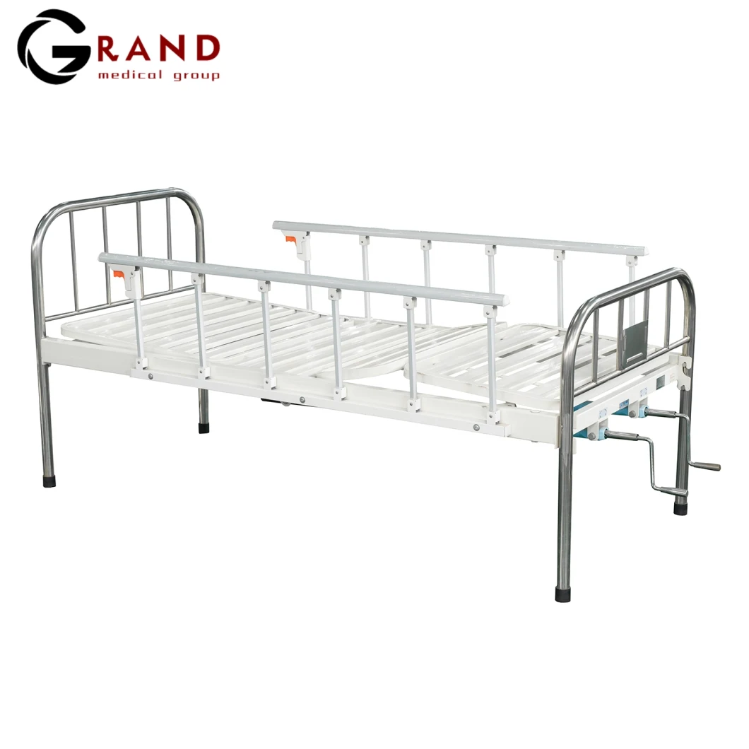 CE ISO FDA Approved Simple Manual Hospital Medical Patient Nursing Bed for Equipment Hospital Furniture