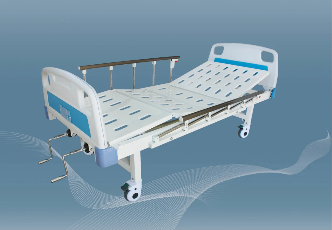 Hospital ICU Stainless Steel ABS Double-Rocking Hospital Medical Nursing Bed