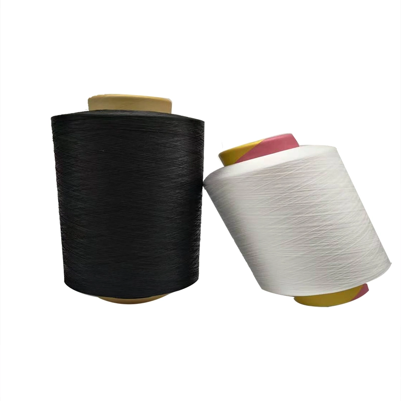 Black White Rayon Dyed Polyester Filament DTY Yarn Texture Yarn 200d/64f Yarn DTY for Thread