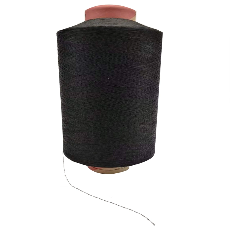 Black White Rayon Dyed Polyester Filament DTY Yarn Texture Yarn 200d/64f Yarn DTY for Thread